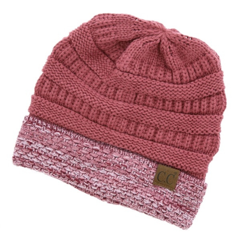 Knitted Beanie Hat Pink